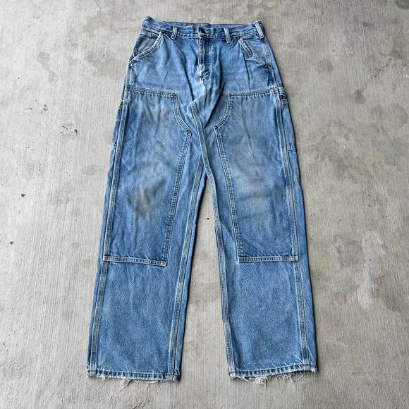 Carhartt Other - Carhartt denim blue jeans double knee work wear carpenter pants